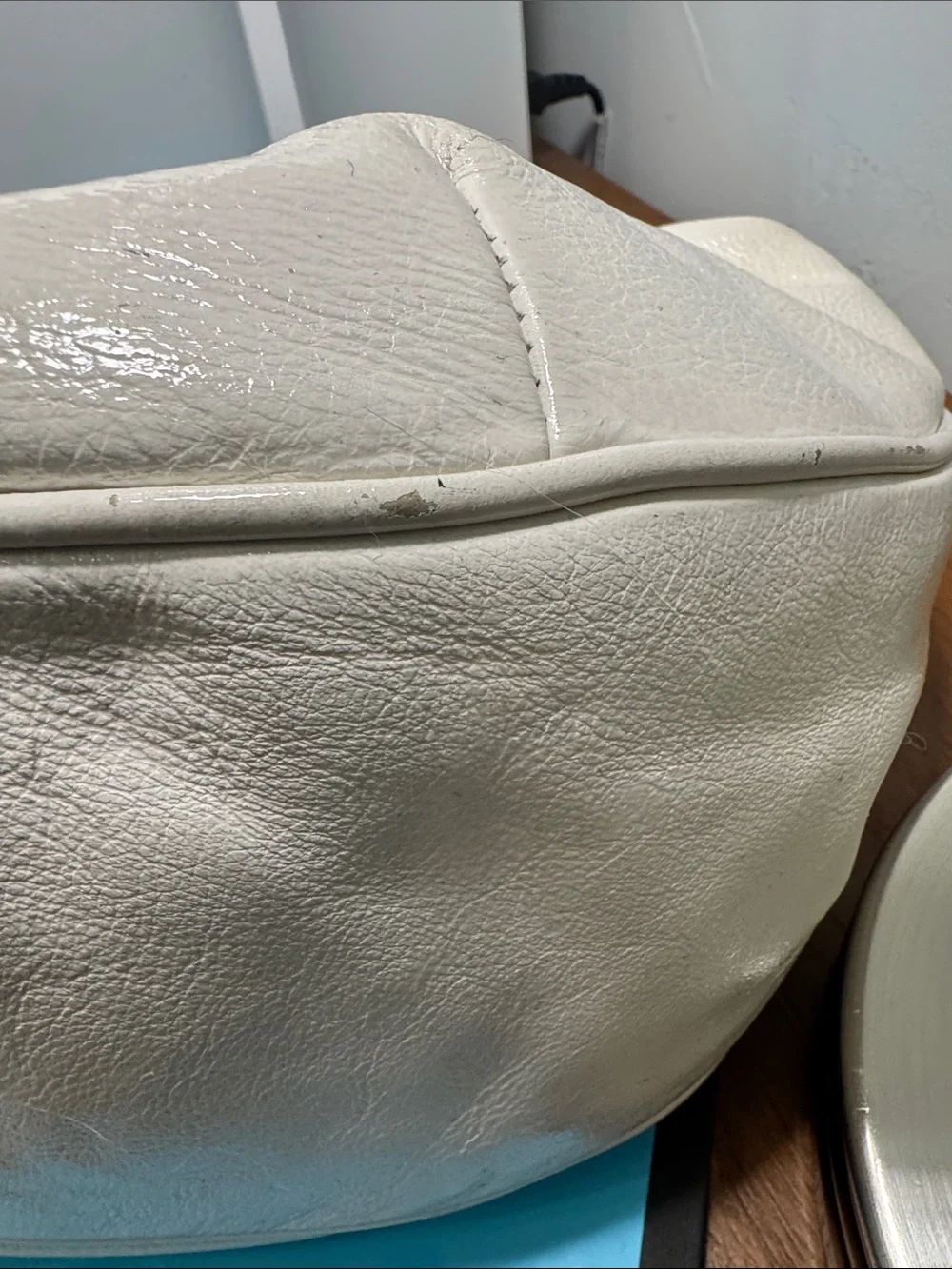 Furla cream pebbled